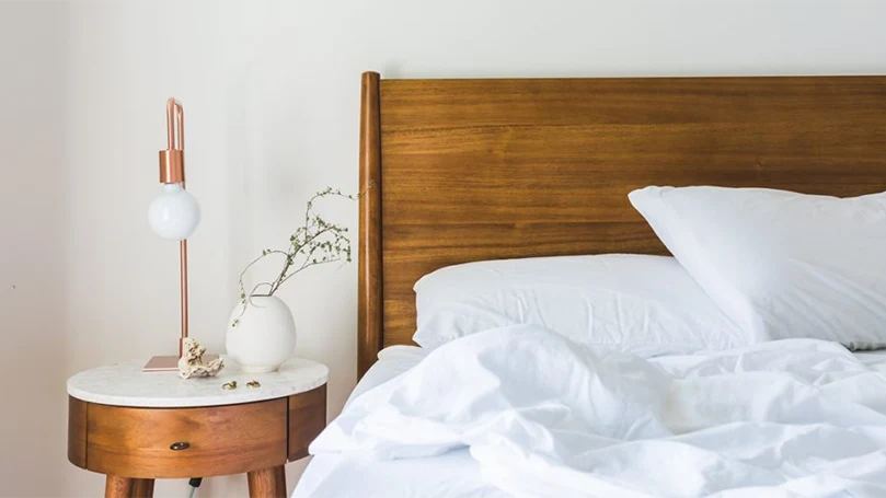 an image of a bed with pillows