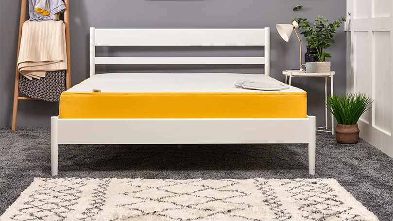 an image of eve sleep minimal bed frame testing process