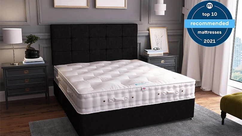 una imagen de Millbrook Wool Luxury 4000 pocket mattress en un dormitorio