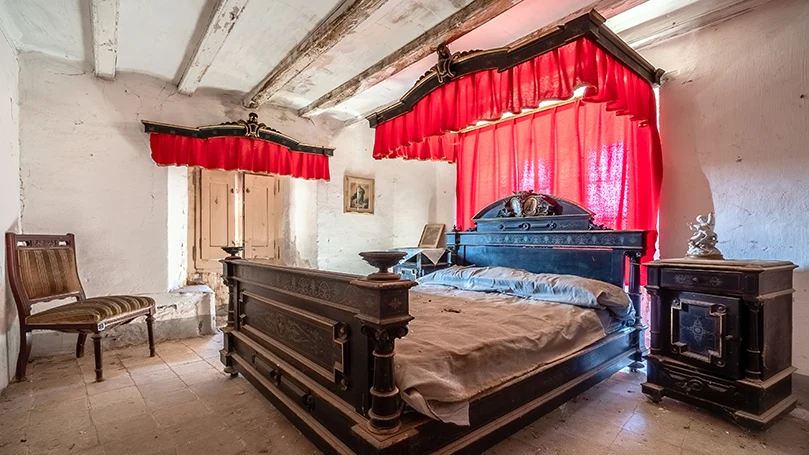 Una imagen del dormitorio de la Antigua Roma.