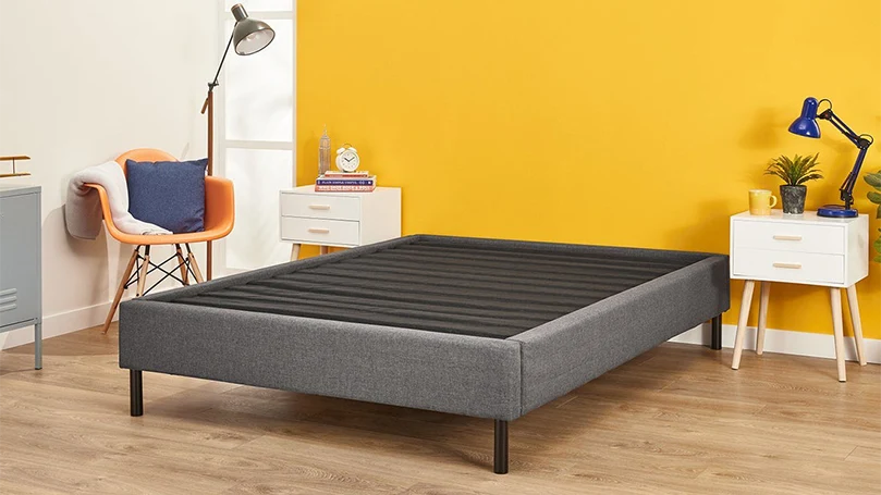 Una imagen de Nectar Platform Bed Frame en un dormitorio.