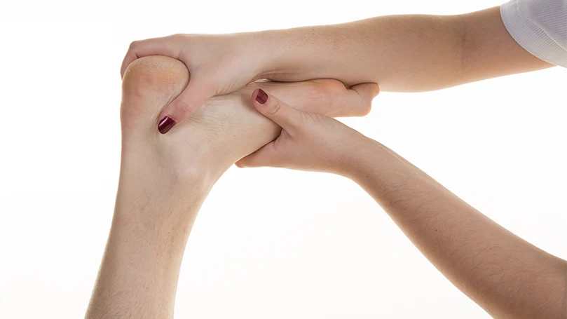 An image of a yin intersection foot massage.