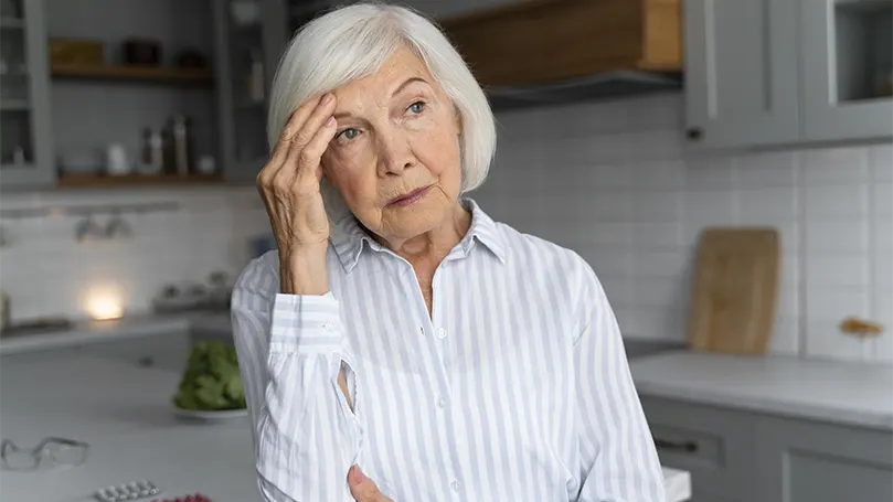 Una anciana enferma de Alzheimer.