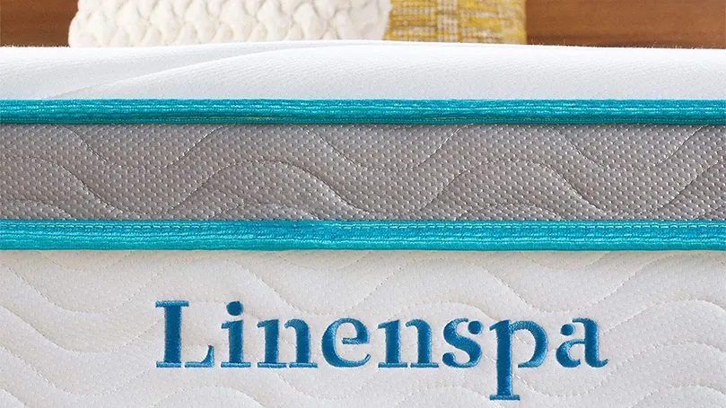 An image of linenspa plush mattress front view.