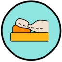 An icon depicting a back sleeper